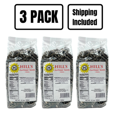 3 Bags of Hill's Original Sunflower Seeds