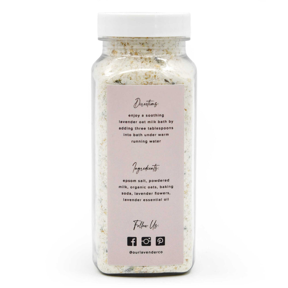 Lavender Scented Oat Milk Bath | 8 oz | Our Lavender Co