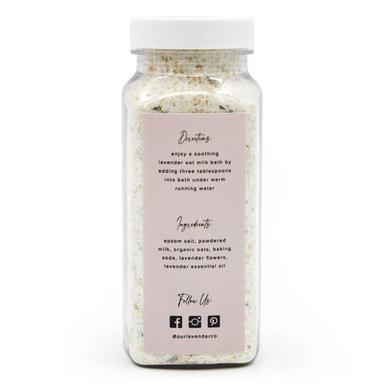 Lavender Scented Oat Milk Bath | 8 oz | Our Lavender Co