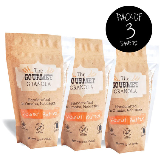 Peanut Butter Granola | 12 oz. Bag | 3 Pack | Bits Of Peanut Butter Goodness | Gluten, Soy, & Dairy Free | Healthy