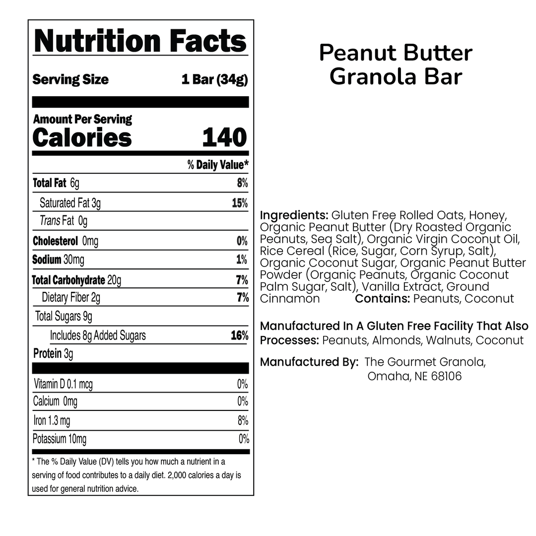Peanut Butter Granola Bars | The Gourmet Granola