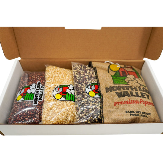 Popcorn Gift Box Set | 2 lb Bags | Non-GMO | Multiple Kinds | Popcorn County USA | North Loup Valley