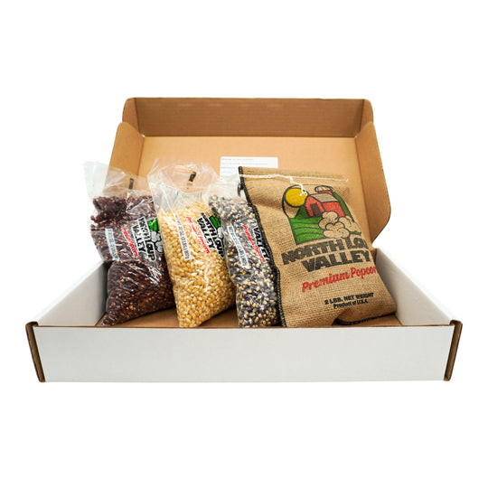Popcorn Gift Box Set | 2 lb Bags | Non-GMO | Multiple Kinds | Popcorn County USA | North Loup Valley