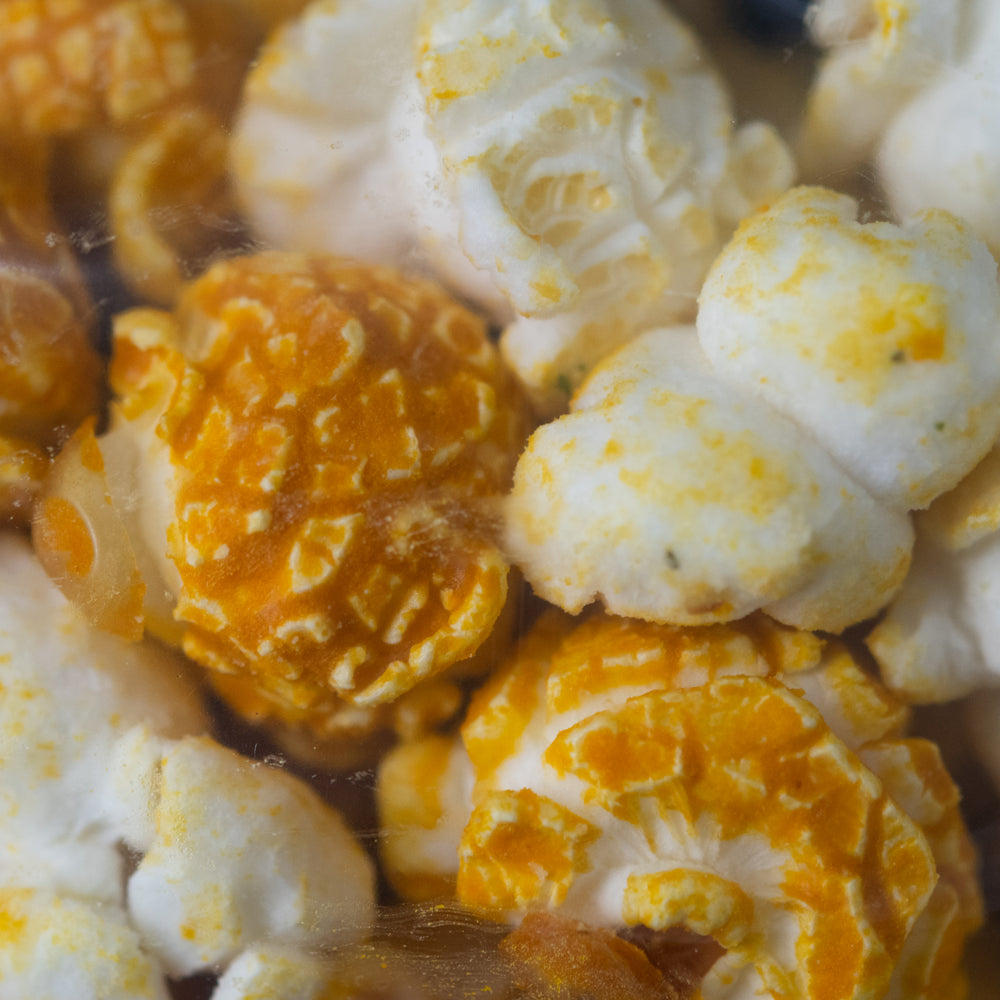 Close up of Bacon Cheddar Ranch Popcorn 