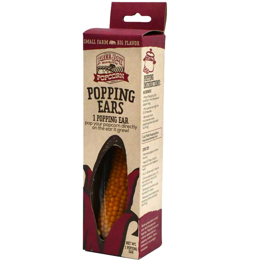 Popping Ear | Yellow Un-Popped Popcorn | Pack of 6 | Non-GMO | Free Day Popcorn