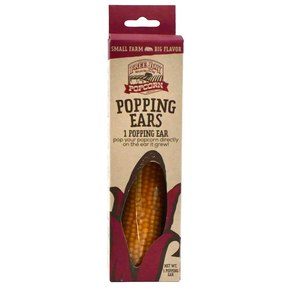 Popping Ear | Yellow Un-Popped Popcorn | Pack of 6 | Non-GMO | Free Day Popcorn
