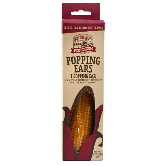Popping Ear | Yellow Un-Popped Popcorn | Pack of 6 | Non-GMO | Free Day Popcorn