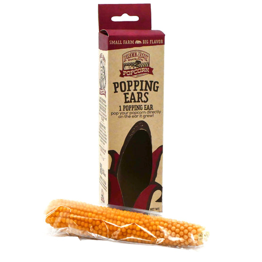 Popping Ear | Yellow Un-Popped Popcorn | Pack of 6 | Non-GMO | Free Day Popcorn