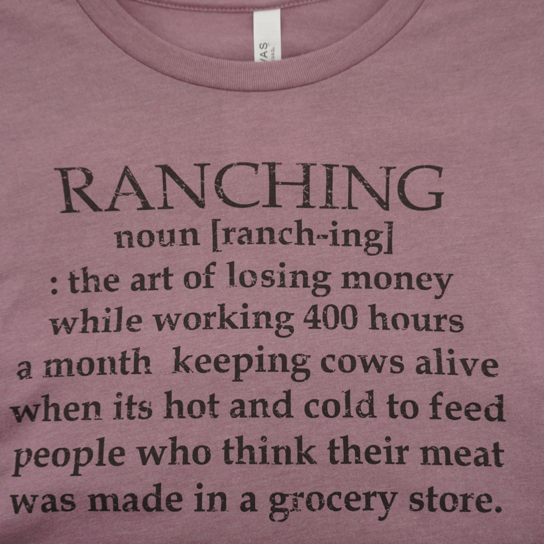Ranching Noun T-Shirt | Heather Steel Blue | Multiple Sizes | Pretty & Fabulous