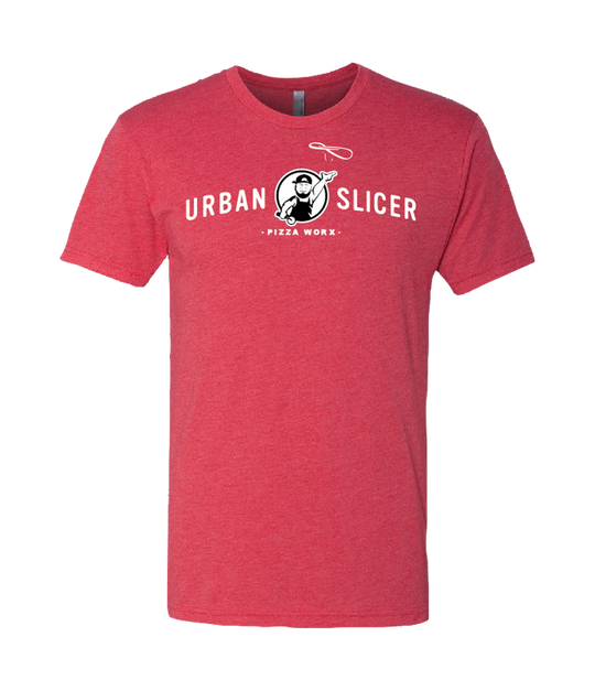 Urban Slicer Pizza Worx T-Shirt | Red | Urban Slicer Pizza Worx