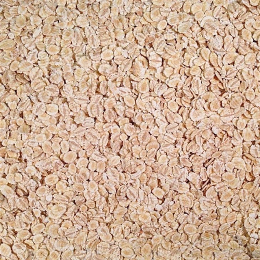 Pile Of Raw, Whole, Organic Rolled Barley