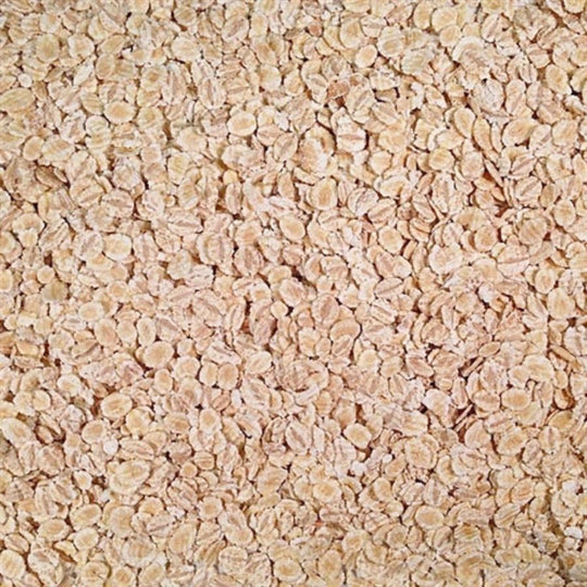 Pile of Raw, Organic Rolled Barley