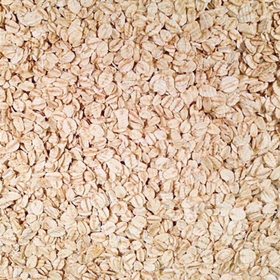 Pile Of Raw, Organic Rolled Oats