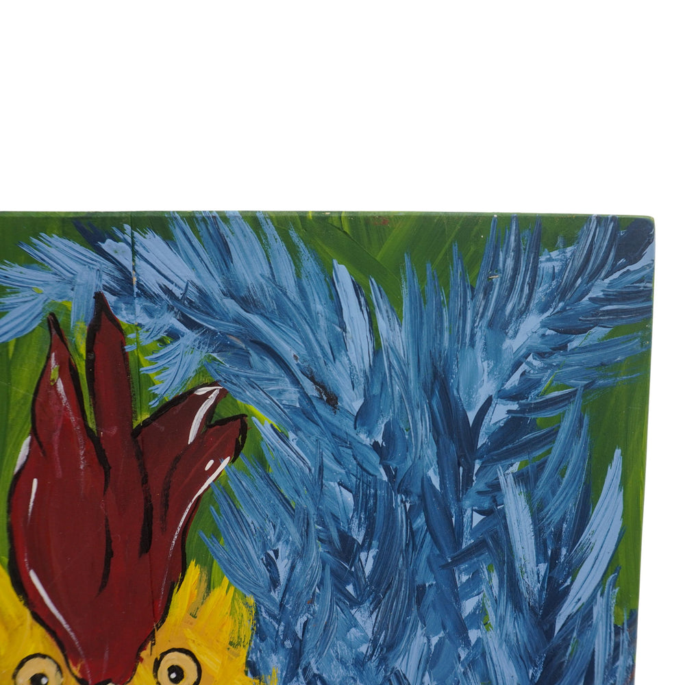 Norris The Rooster | 11 X 11 | Old Wood Canvas | The Painted Attic