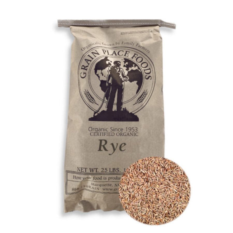 One 25 Pound Bag of Organic Rye 