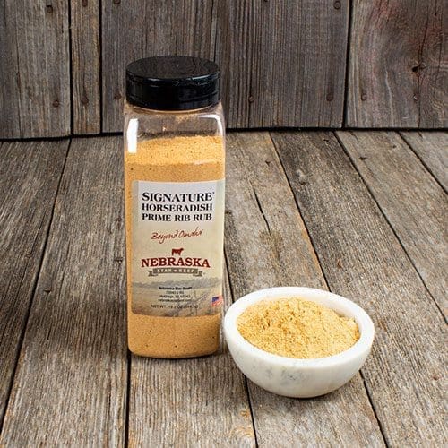Horseradish Prime Rib Rub | 19.2 oz. | Adds An Accent To The Flavor Of Proteins | Well Suited For Ribeyes & Prime Ribs| Not Overpowering | Mouthwatering Blend Of Spices | Nebraska Seasoning | 3 Pack | Shipping Included