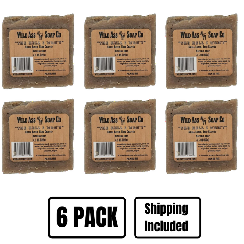 Soap Bar | 4.5 oz. Bar | Rustic Bourbon Scent | 6 Pack | Shipping Included | The Hell I Won&