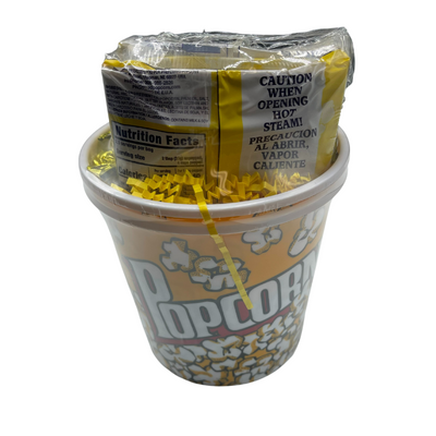 Movie Night In Gift Basket | Popcorn for Two | Fun Date Night | Gift Idea | Size 12"X8"X5"