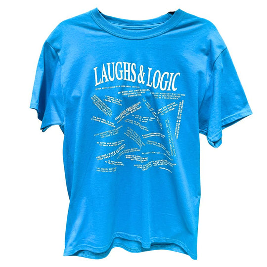 Laugh & Logic Tee | Teal | Unisex | Nebraska Humor | Funny Nebraska Shirt | Light & Comfortable Fit | Perfect For Jokester