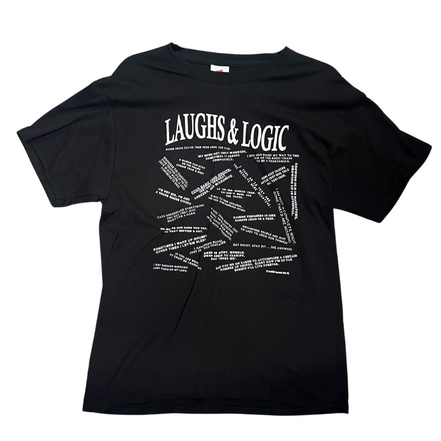 Laugh & Logic T-Shirt | Black | Humorous Nebraska Shirt | Perfect For Jokester In Your Life | Soft Material | Breathable