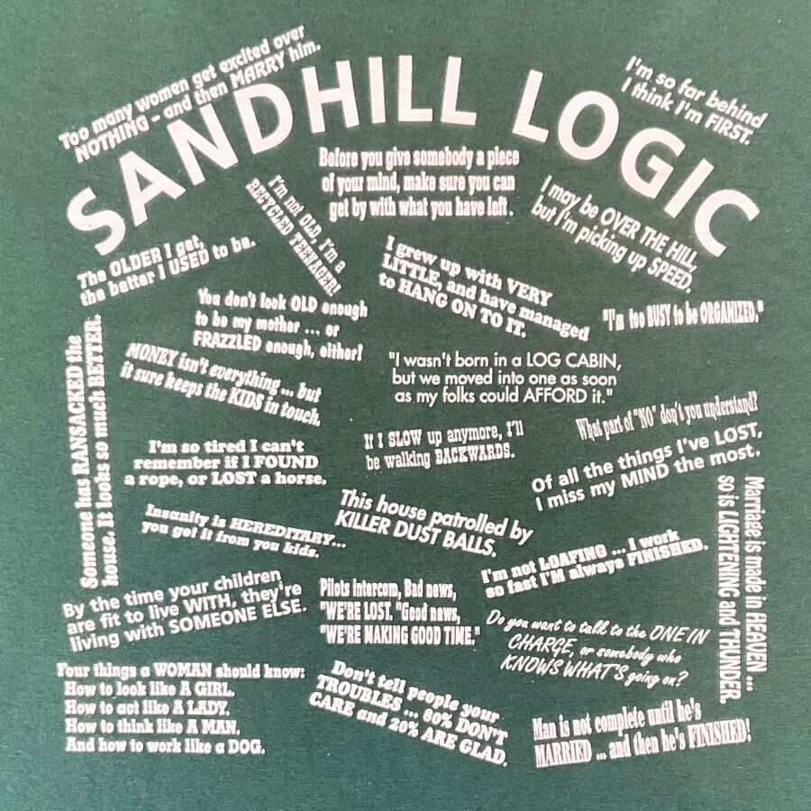 Nebraska Sandhill Logic Tee | Green | Funny Nebraska Shirt | Relatable Sayings For Any Midwesterner | Light & Soft Fit | Classic, Casual Style