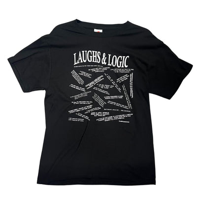 Laugh & Logic T-Shirt | Black | Humorous Nebraska Shirt | Perfect For Jokester In Your Life | Soft Material | Breathable
