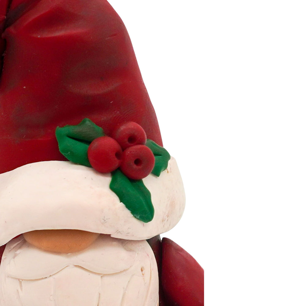 Santa Claus Gnome | Home Decor | Clay Art Originals