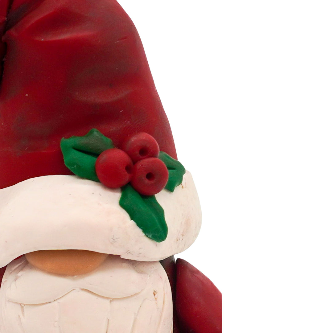 Santa Claus Gnome | Home Decor | Clay Art Originals