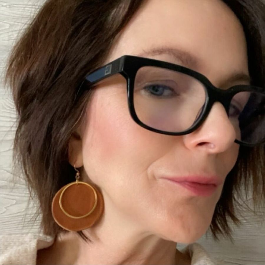 Brown Leather Earrings With Gold | Honey Brown | Boho Chic Earrings | Cute Earrings For Women | Firm Genuine Leather  | Lightweight | Easy To Style