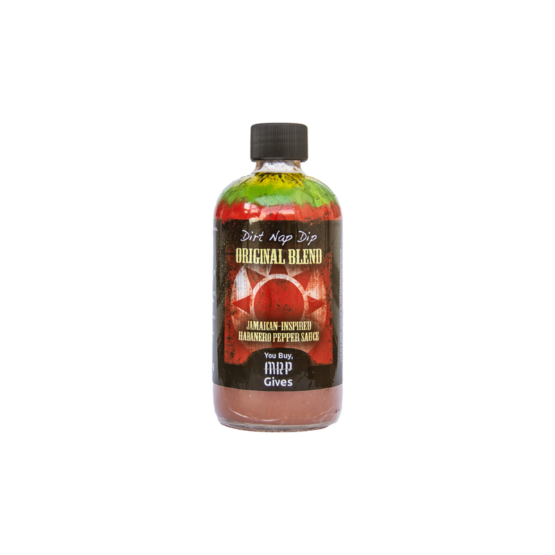 Dirt Nap Dip Hot Sauce | 8 oz. Bottle | Purchase With A Purpose | Spicy Sauce | Original Blend | Spicy & Zingy | Traditionally Used on Chicken and Pork | Habanero-Infused Burn | Jamaican Flavor | Small Handcrafted Batches | 4 Pack | Shipping Included