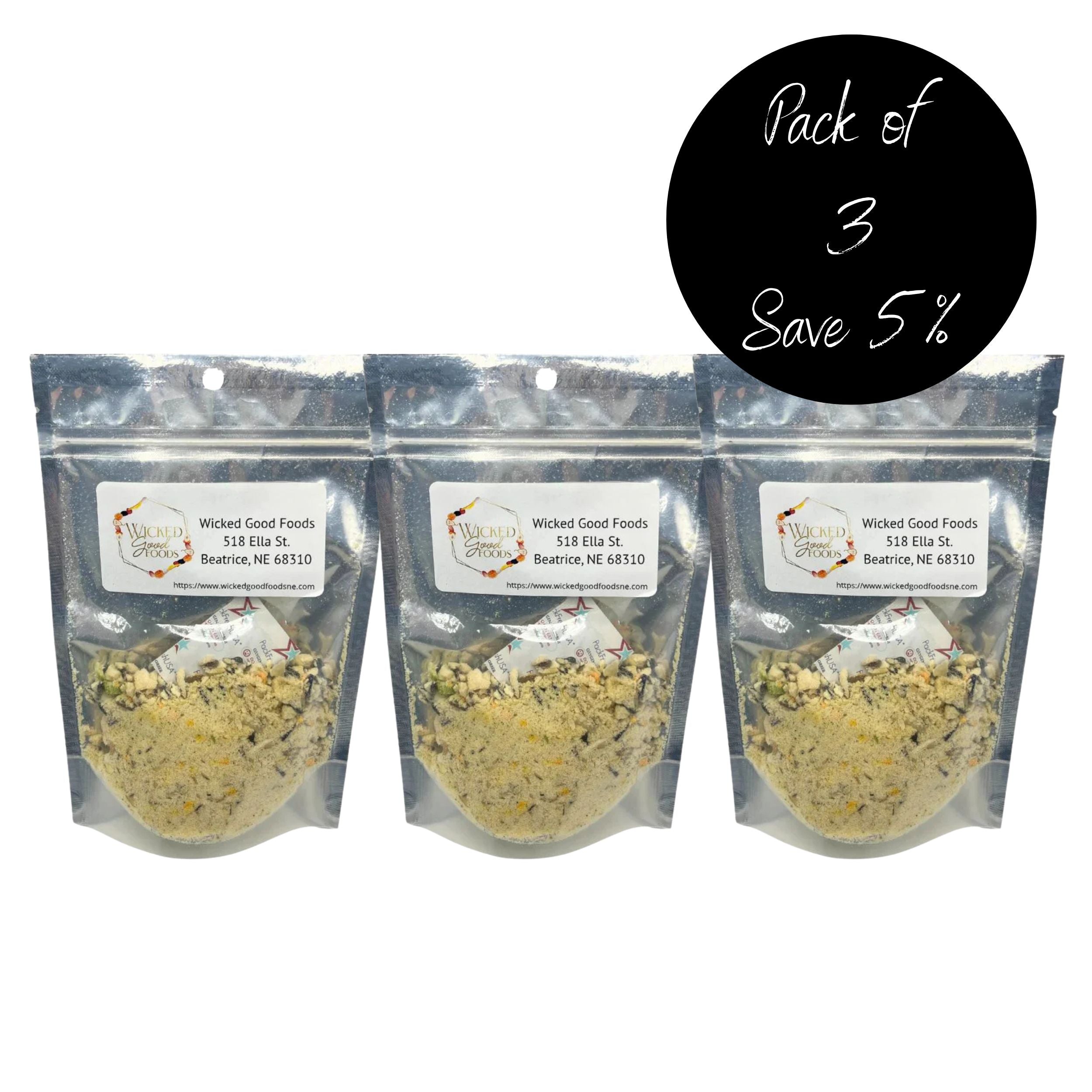 3 Pack Freeze Dried Soup Chicken and Wild Rice