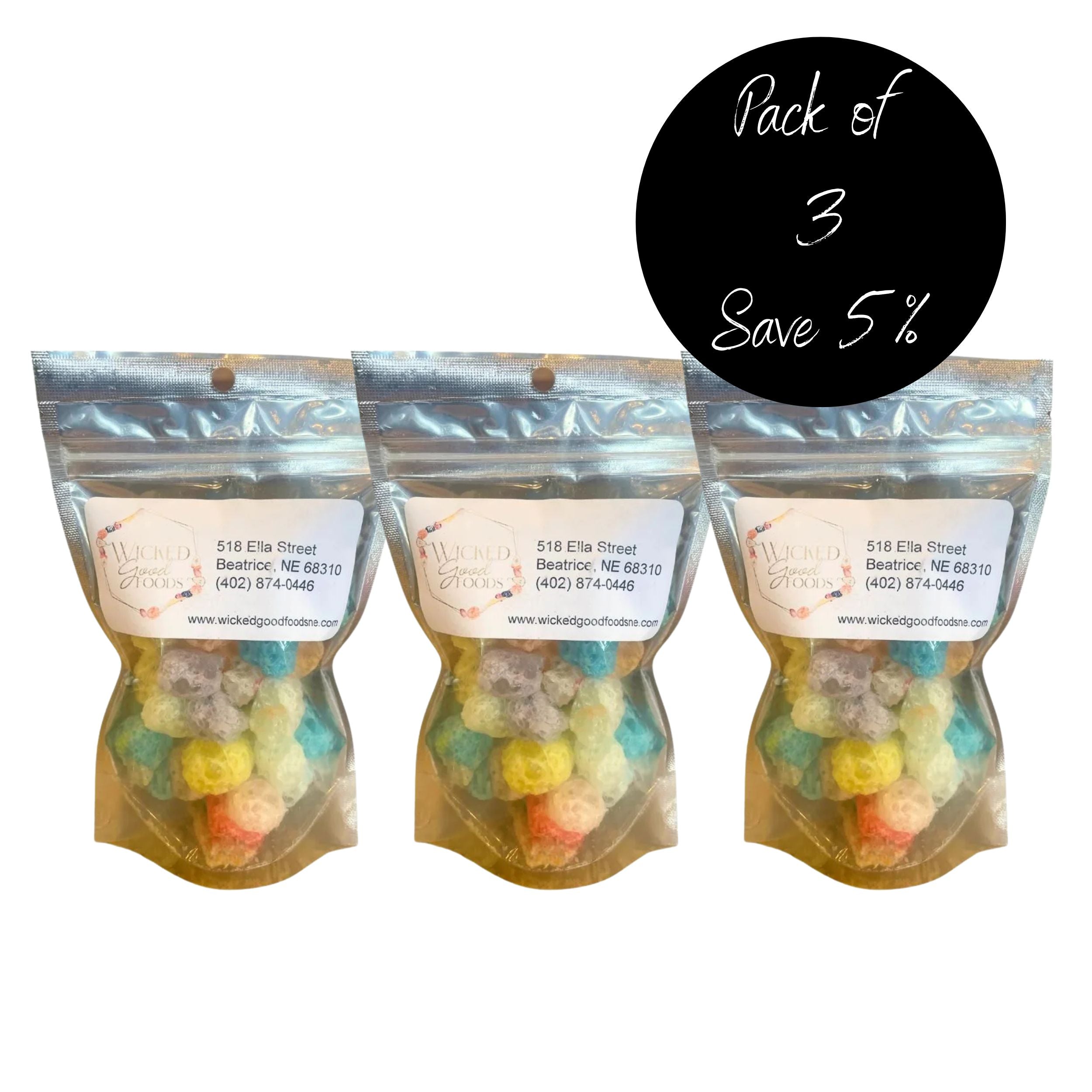 Pack of 3 Freeze Dried Gummy Bears