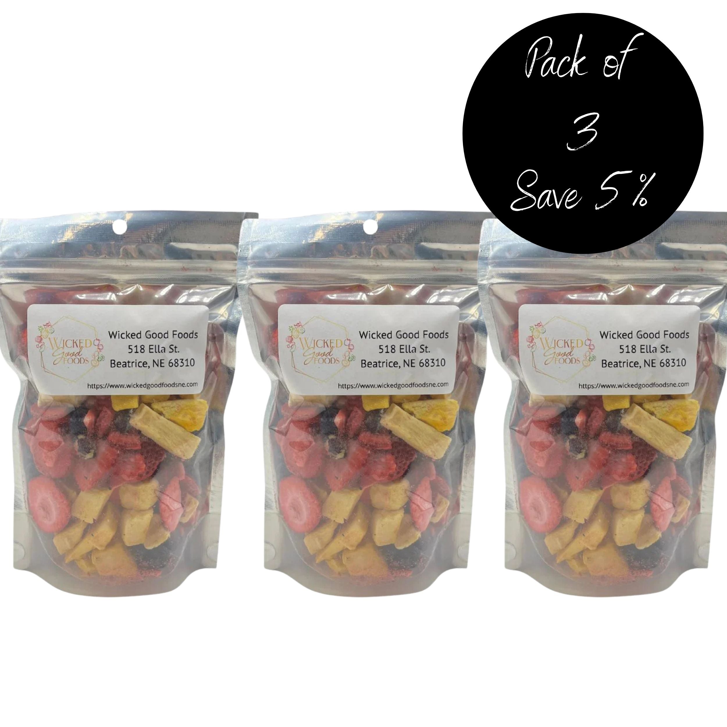 3 Pack of Freeze Dried Tropical Fruit