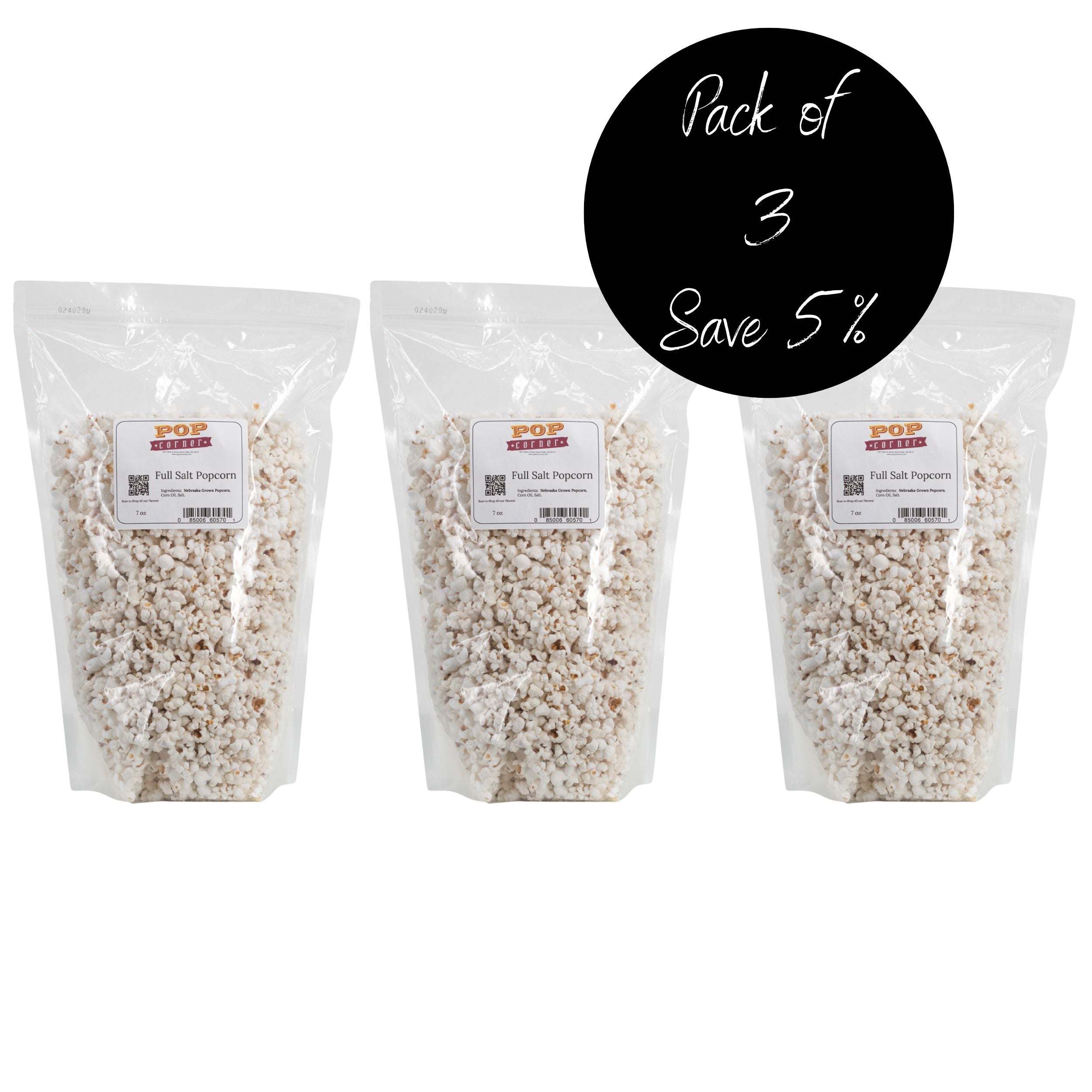 Full Salt Popcorn 3 Pack 