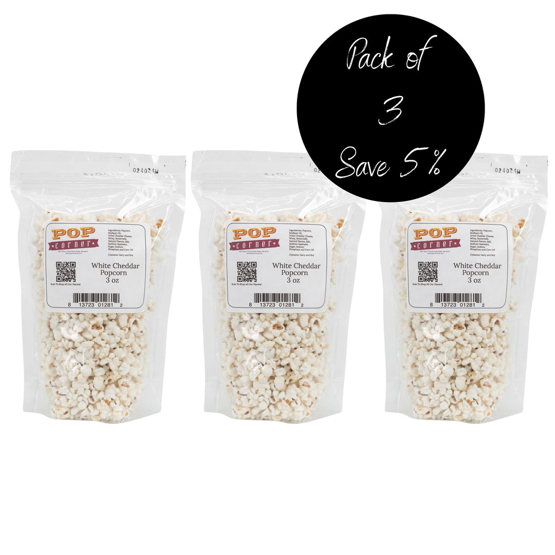 3 Pack, Save 5% White Cheddar Popcorn 