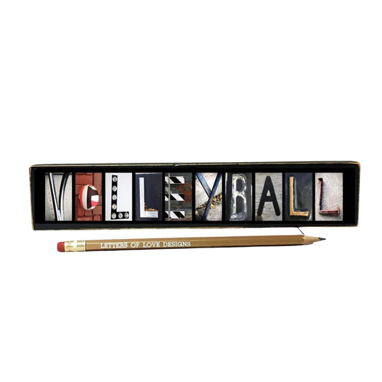 Volleyball Word Block | Multiple Sizes | Letters of Love Designs