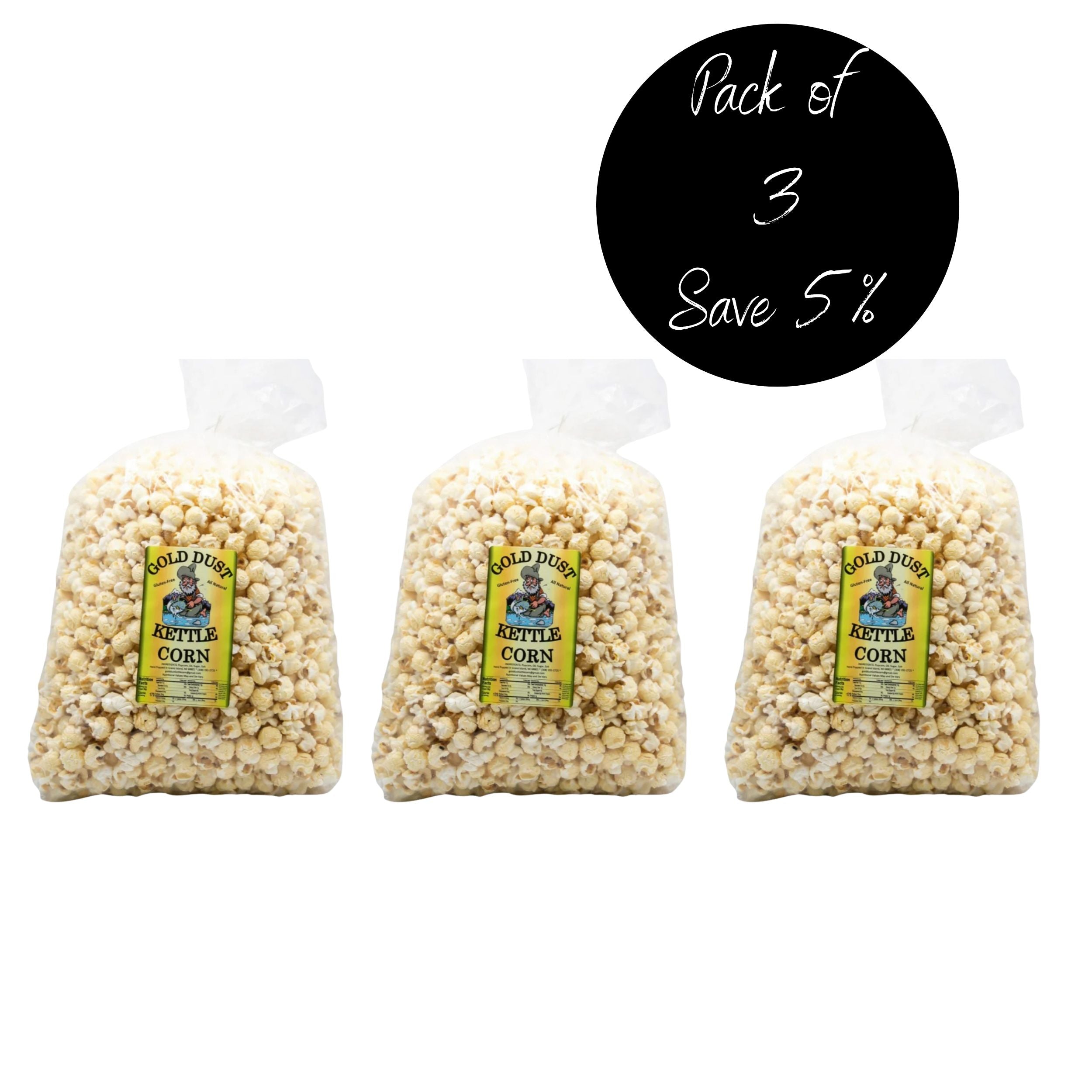 3 Pack, 24 oz. Kettle Corn