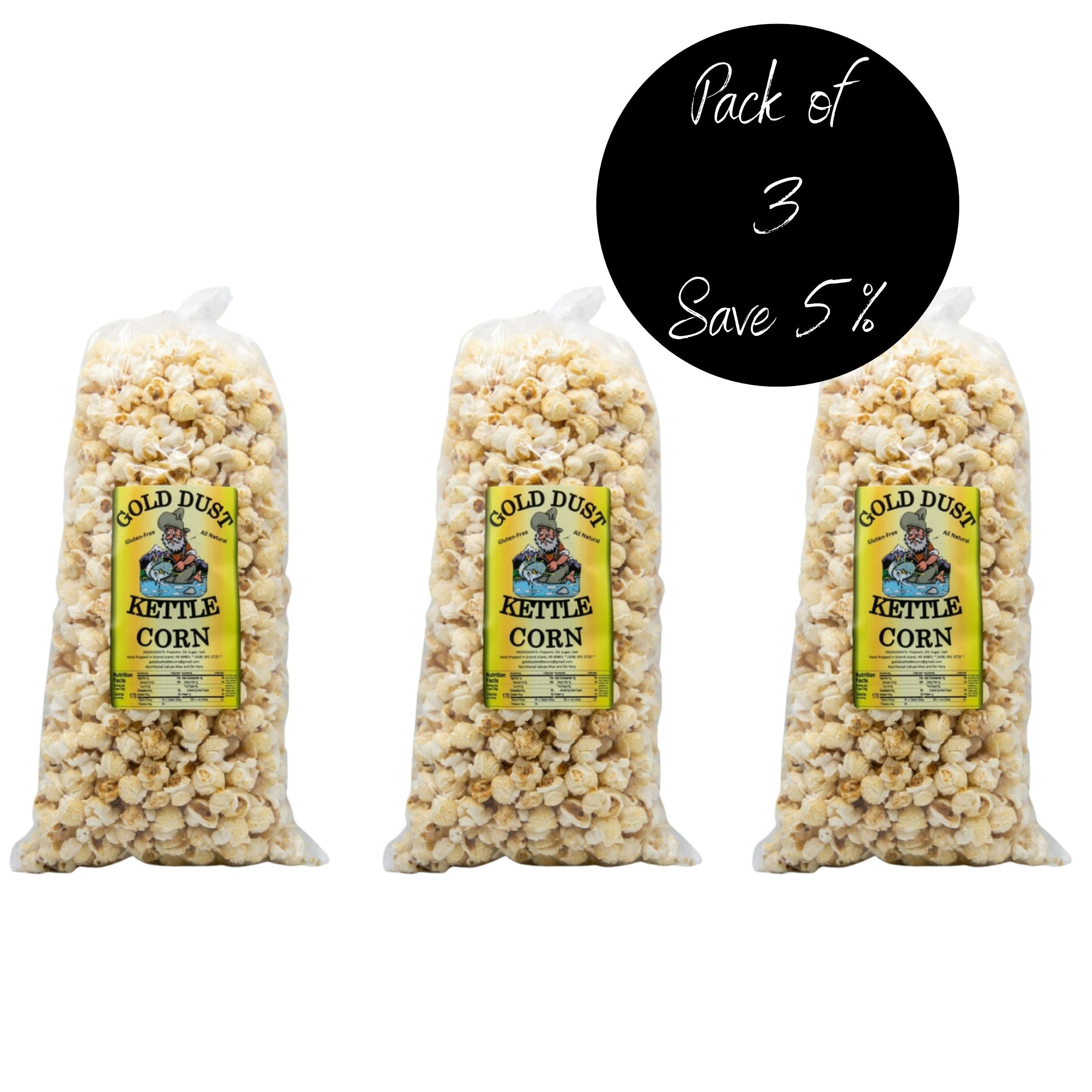 3 Pack, Kettle Corn