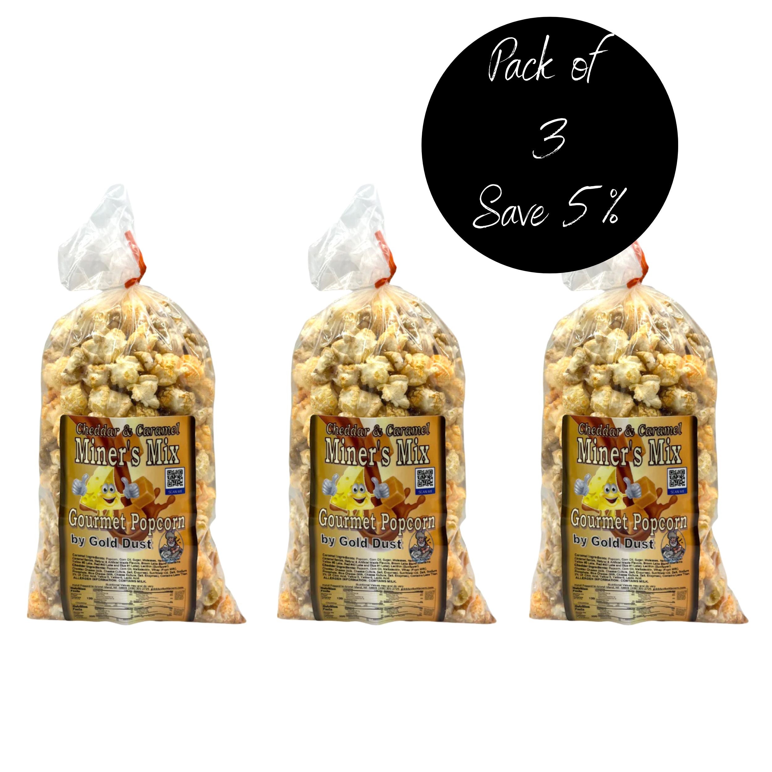 3 Pack, Miner's Mix Popcorn