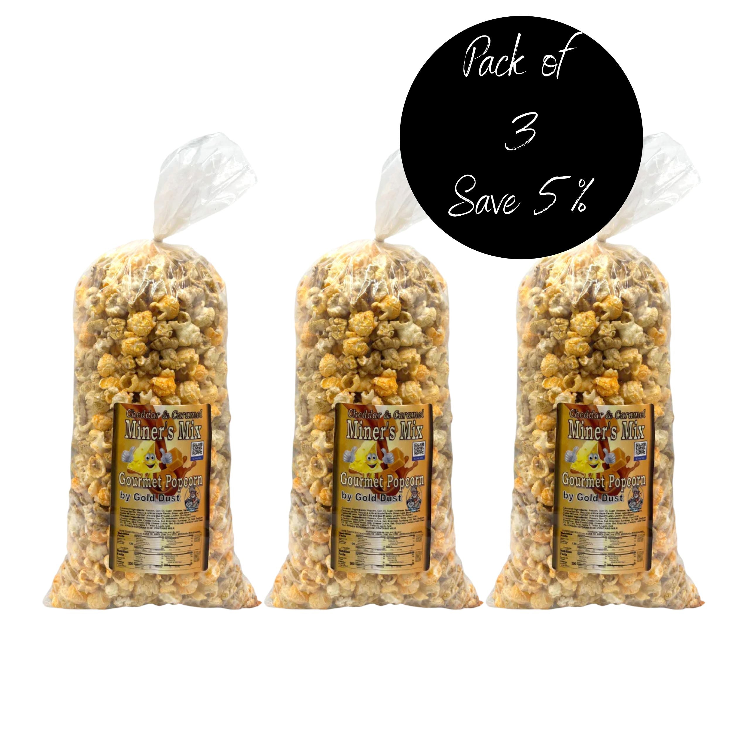 3 Pack of Miner's Mix Popcorn