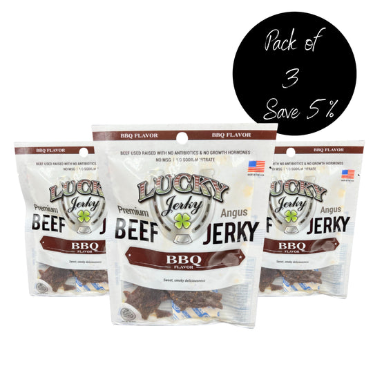 BBQ Beef Jerky | 1.5 oz. Bag | Pack of 3 | Sweet & Smokey | Made in Holdrege, NE | Nebraska Star Beef