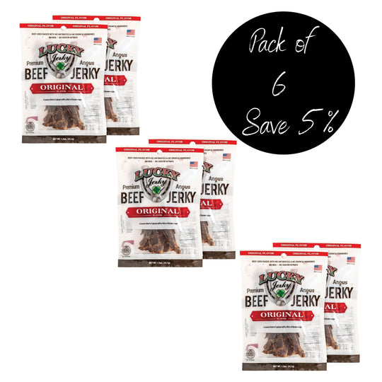 Beef Jerky | 1.5 oz. Bag | Pack of 6 | Original Flavor | Savory Seasoning | All Natural Angus | Made in Holdrege, NE | Nebraska Star Beef