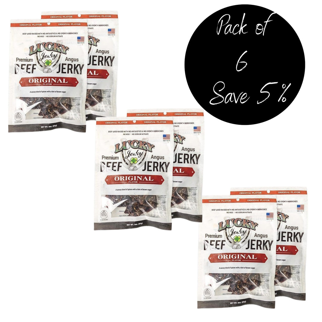 Beef Jerky | 3 oz. Bag | Pack of 6 | Original Flavor | Savory, High Protein Snack | Made in Holdrege, NE | Nebraska Star Beef