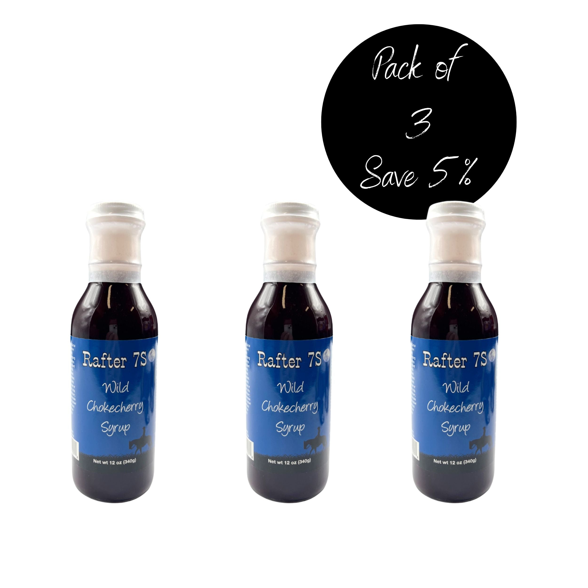 3 Pack of Wild Chokecherry Syrup 