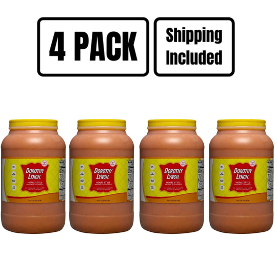 Homestyle Dorothy Lynch Salad Dressing | Gluten Free | Trans Fat-Free Ingredients | Sweet and Spicy | Thick And Creamy | Pack of 4 | Gallon | Shipping Included