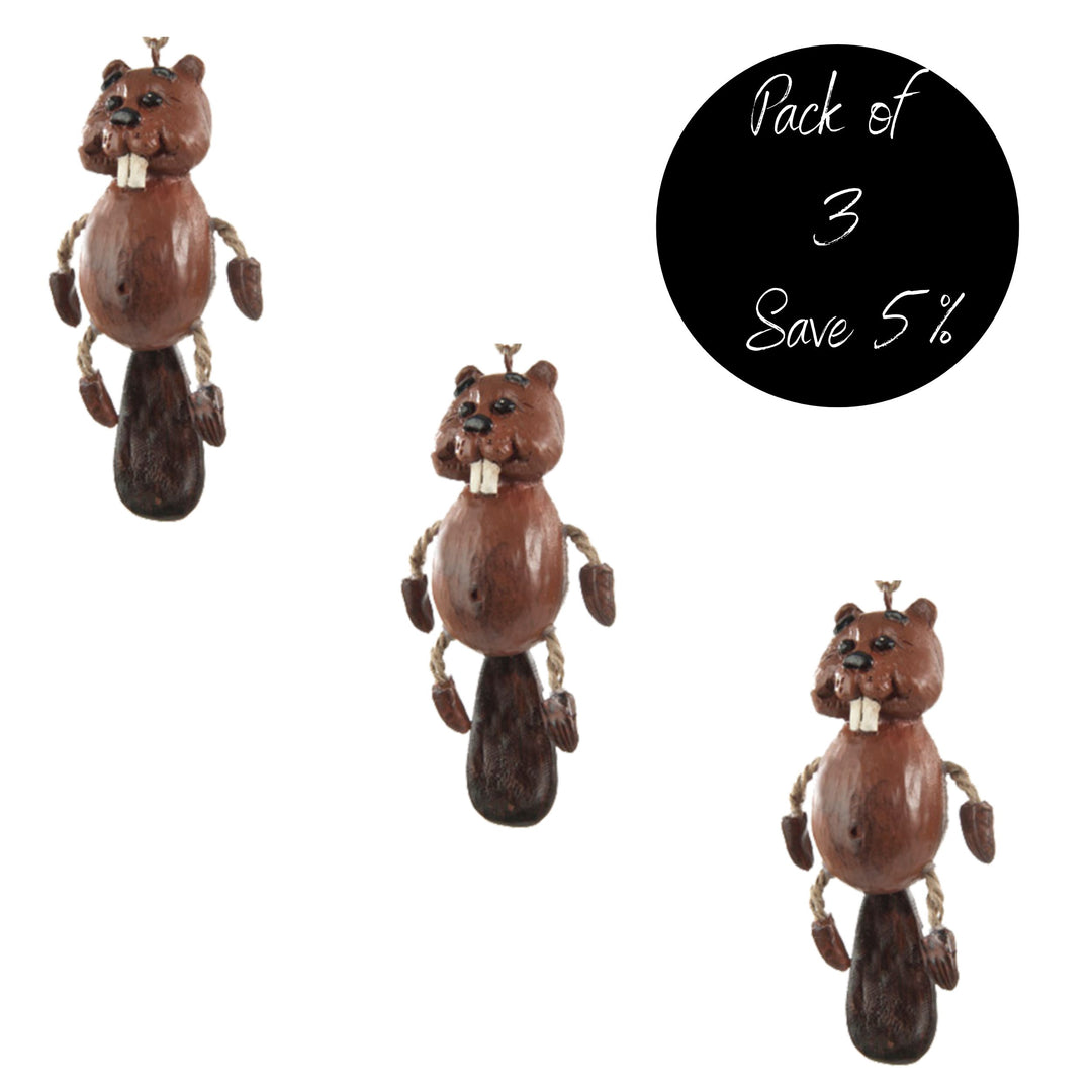 3 Pack of Beaver Ornament