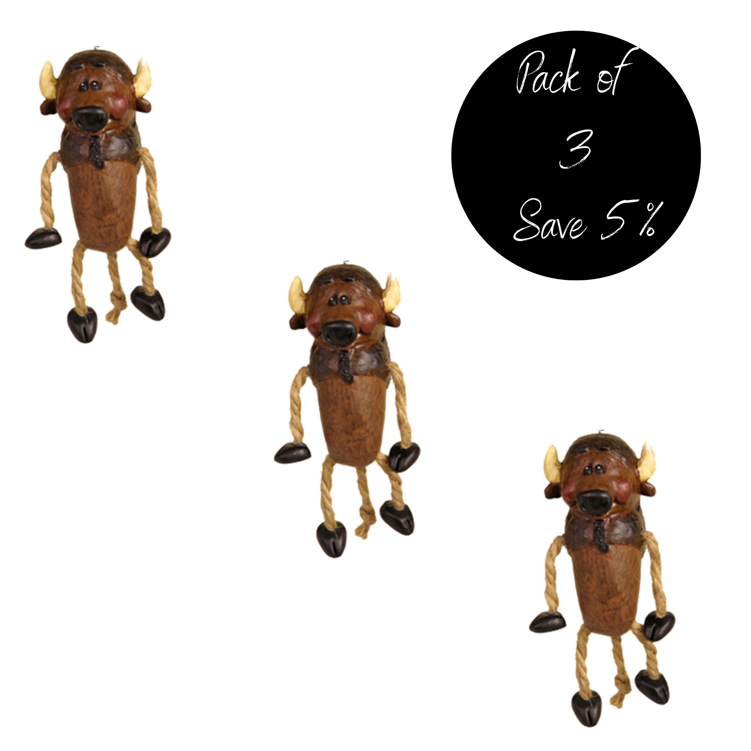 Pack of 3 Buffalo Ornament