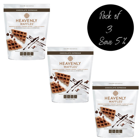 Pack of 3, Chocolate Espresso Waffles