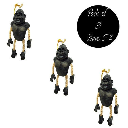 Pack of 3 Gorilla Ornaments