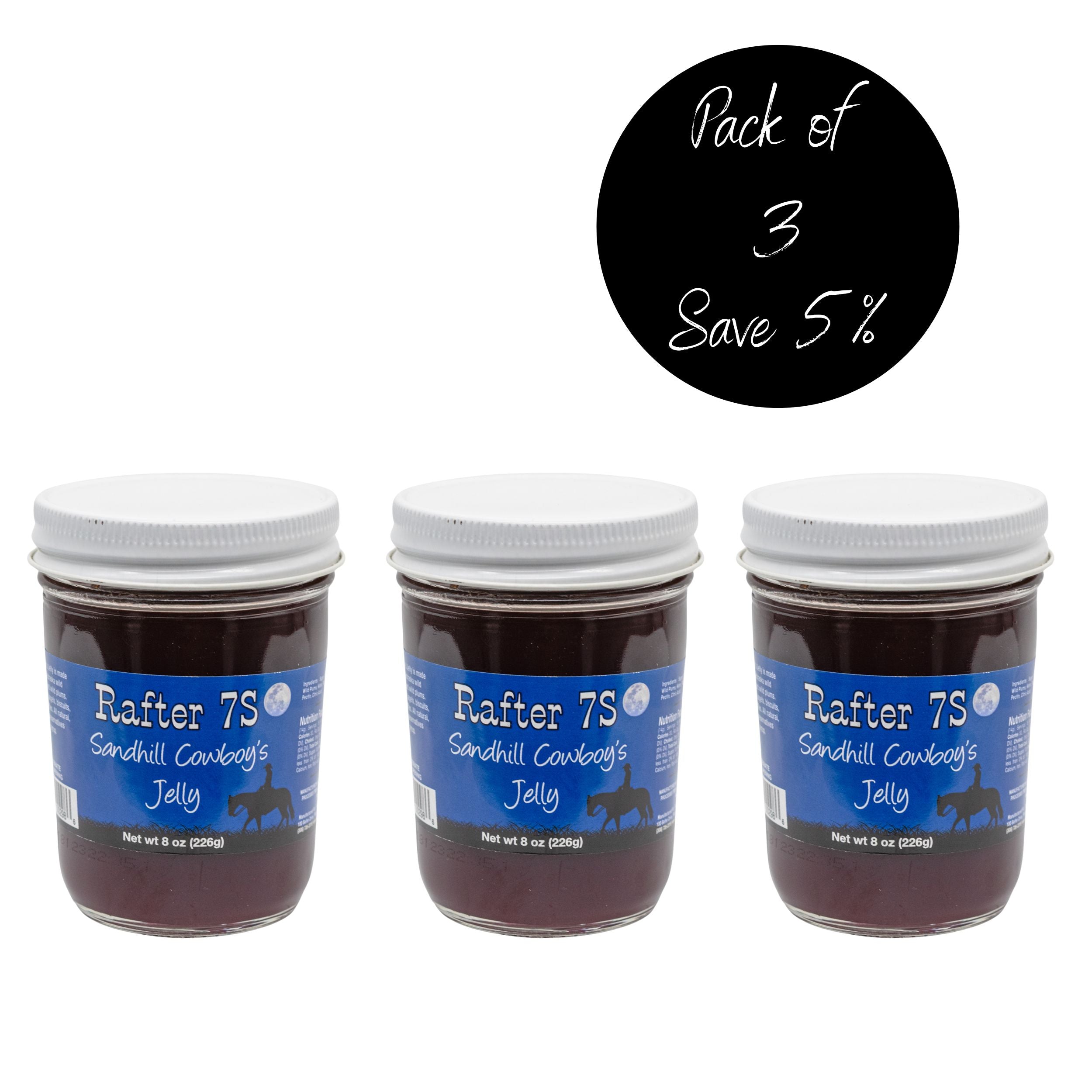 3 Pack of Sandhill Cowboy's Jelly 